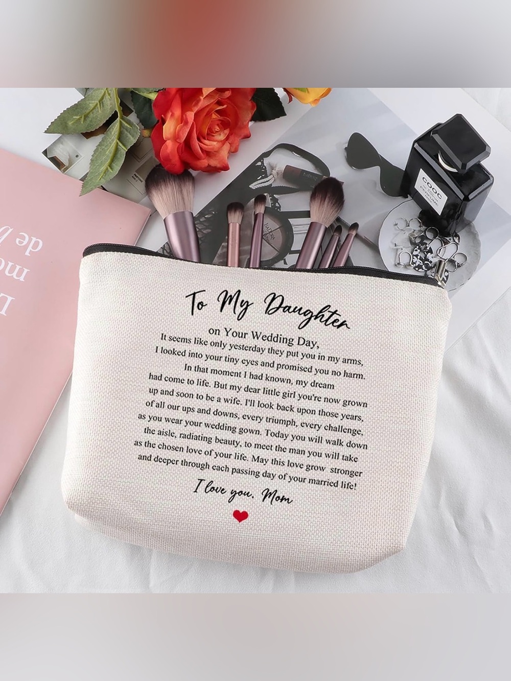 ✴️New✴️”To My Daughter” Wedding Makeup Bag
